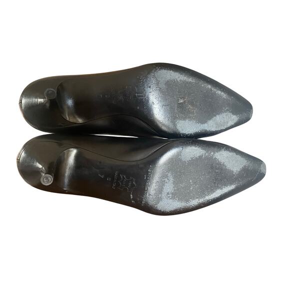 Sigerson Morrison Black Leather Kitten Heel Cutout Pumps Size 7 - Picture 6 of 10